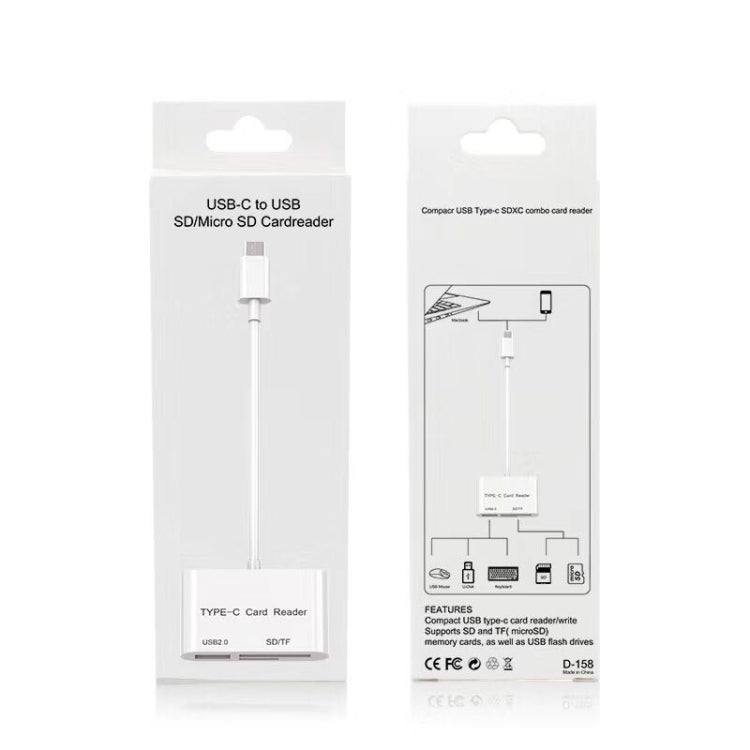 USB-C to USB SD/Micro SD Card Reader