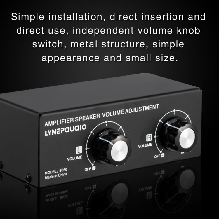 B050 Passive Speaker Volume Adjustment Controller, Left And Right Channel Independent Volume Adjustment, 150W Per Channel, B050