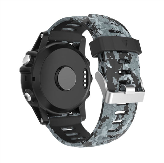26mm Camouflage Printed Silicone Watch Band, For Garmin Enduro, For Garmin Fenix 6X, For Garmin Fenix 6X Pro, For Garmin Fenix 6X Sapphire
