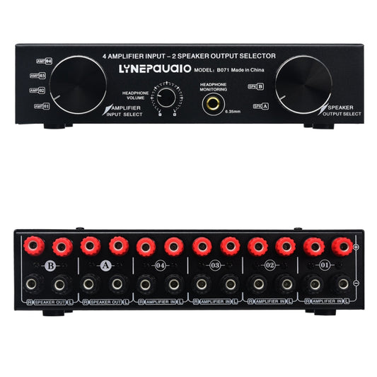 4 Input 2 Output or 2 In 4 Out Power Amplifier Speaker Selector Switcher, 4 Input 2 Output or 2 In 4 Out
