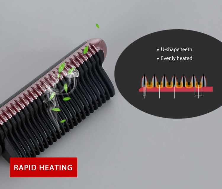 K-SKIN KD388A Electric Ceramic Hair Straightener Combs PTC Heating Hair Care Styling Comb Auto Massager Straightening Lrons