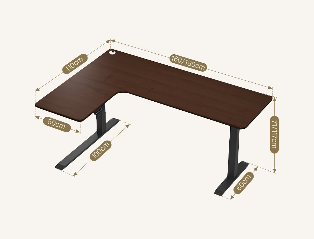 Smart Electric Standing Office Desk, Computer Corner Desk