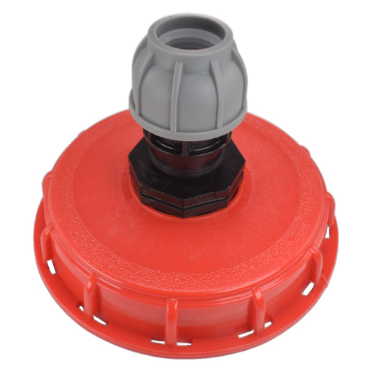 IBC 6-inch Cap Kit with 25mm MDPE Straight