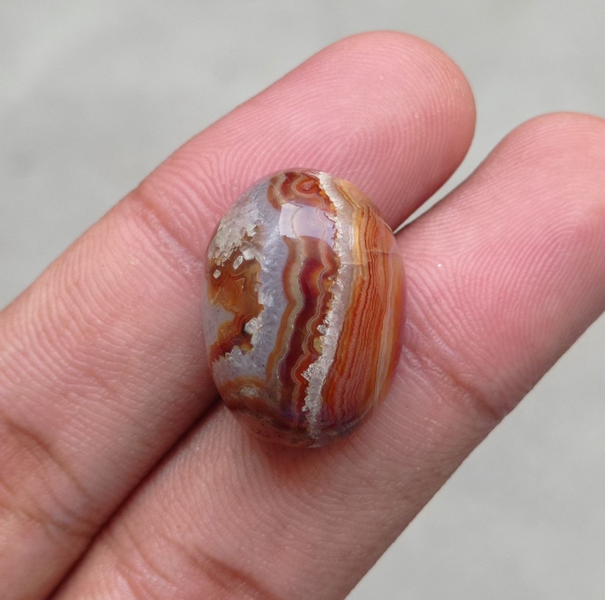 33.8ct Agate with Quartzite - Enhydritic Agate - Sulaimani Aqeeq - 23x17x11mm