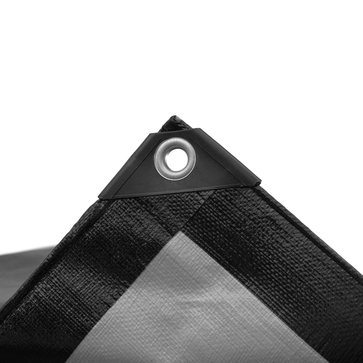 Black Silver L-Grade Tarpaulin 3m x 3m Heavy Duty Outdoor Sheet Waterproof Sheet