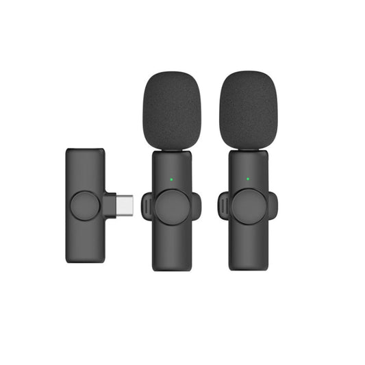 Lavalier Wireless Microphone Mobile Phone Live Video Shooting Small Microphone, Type C 1 To 1, Type-C 1 To 2