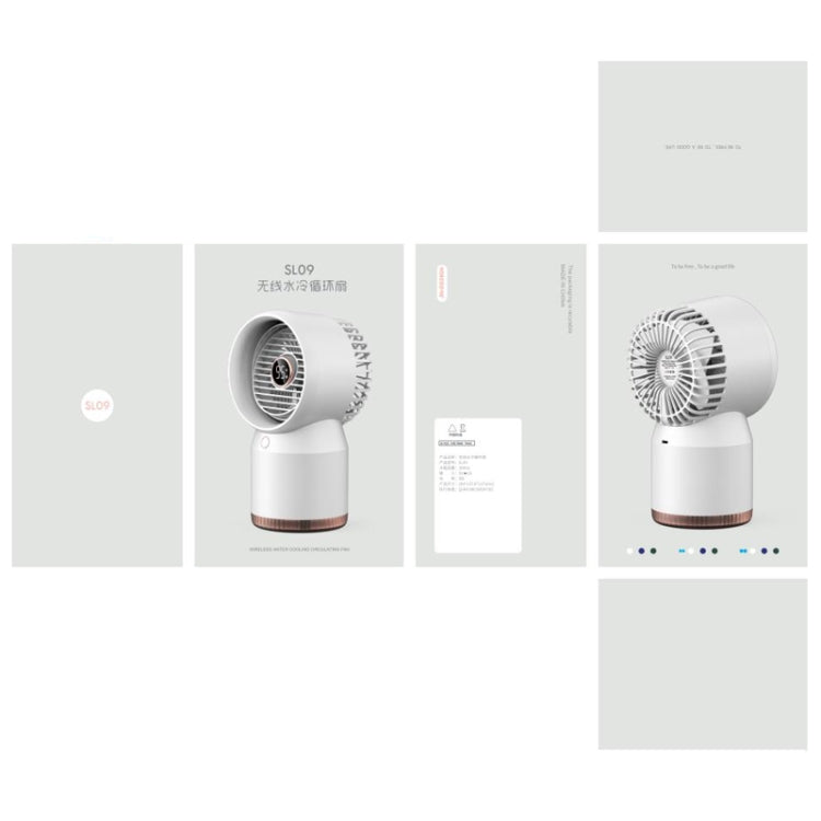 Spray Humidified LED Digital Display Office Home Fan, Style:, 3600mAh Rechargeable, USB Direct Plug