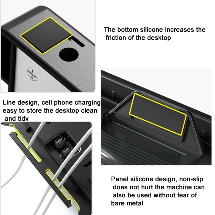 Double Layer Foldable Lift Laptop Stand Aluminum Computer Heightening Bracket