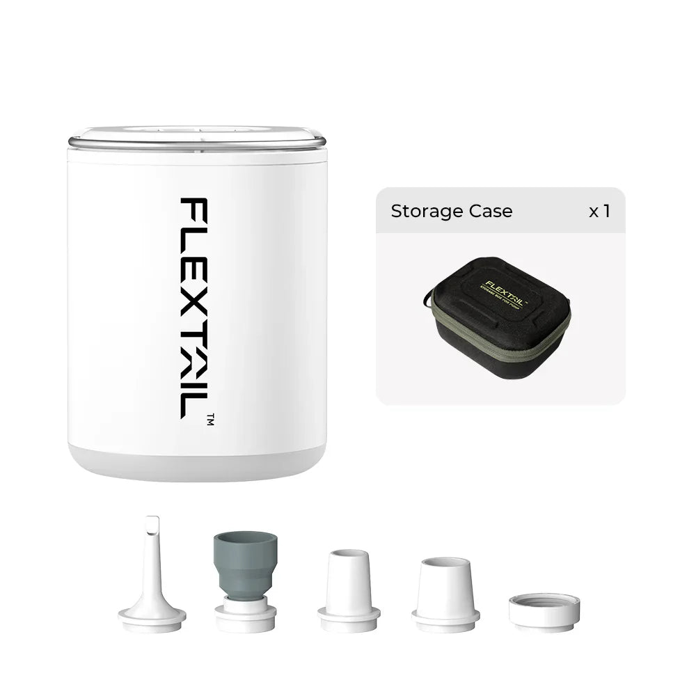 Flextail Tiny Pump 2X - Ultimate 3-in-1 Outdoor Pump with Case - White