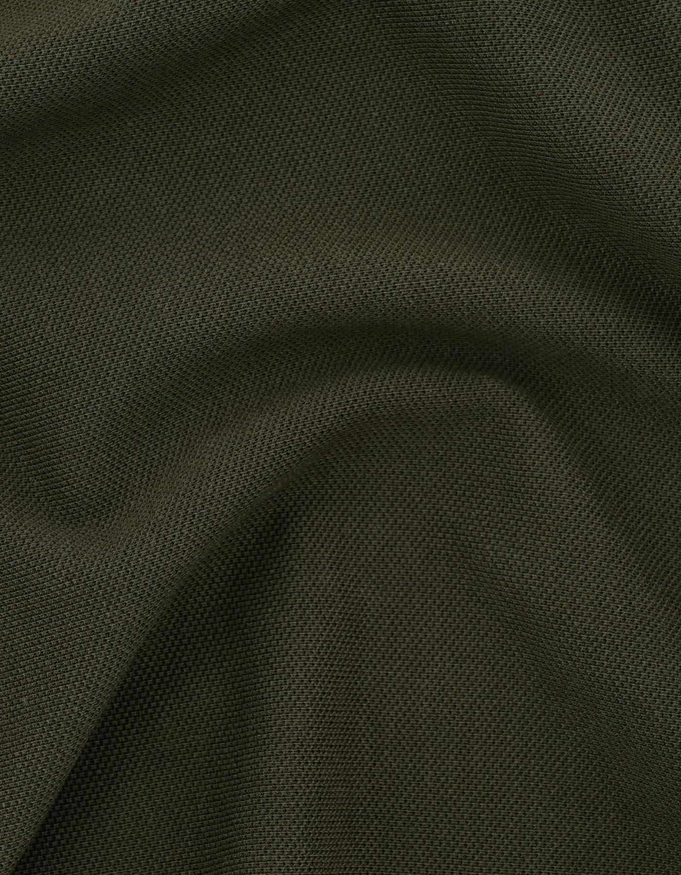 Olive Green Regular Fit Cotton Polo Shirt