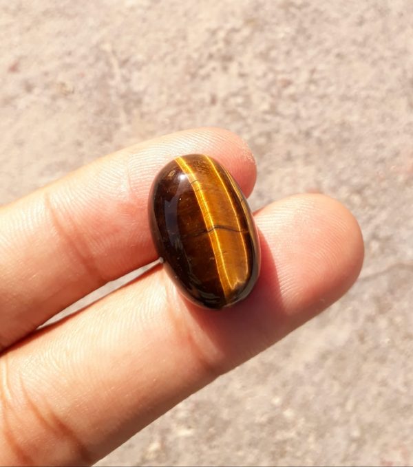 20.7ct Tiger Eye Cabochon - June Birthstone - June Birthstone - 21x13mm