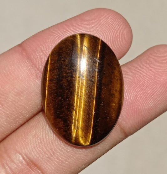 36.5ct Tiger Eye Cabochon - June Birthstone - June Birthstone - 30x22x7mm
