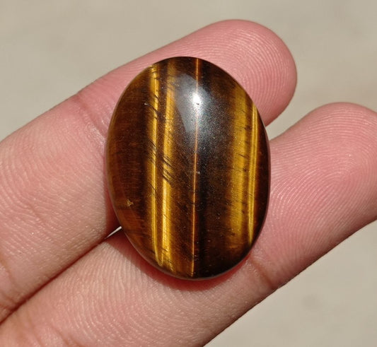 35.6ct Tiger Eye Cabochon - June Birthstone - June Birthstone - 29.5x22x7mm