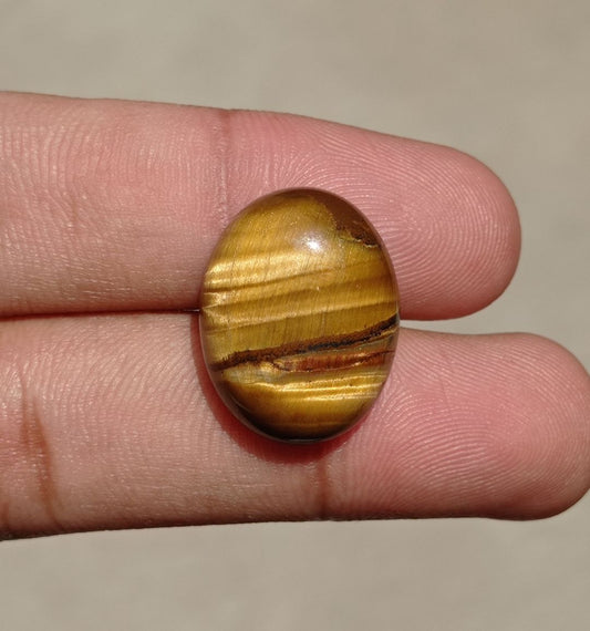 28.5ct Tiger Eye Cabochon - June Birthstone - June Birthstone - 22x18x8mm