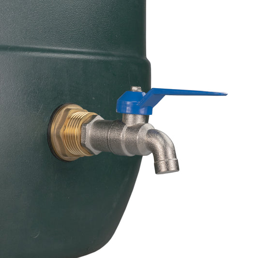 Water Butt Brass Kit 3/4in with Simple Lever Tap Brass Water Fitting Tap Adapter