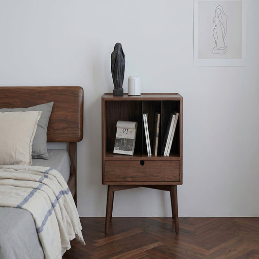 FU28 Bedside Table, Dark Oak