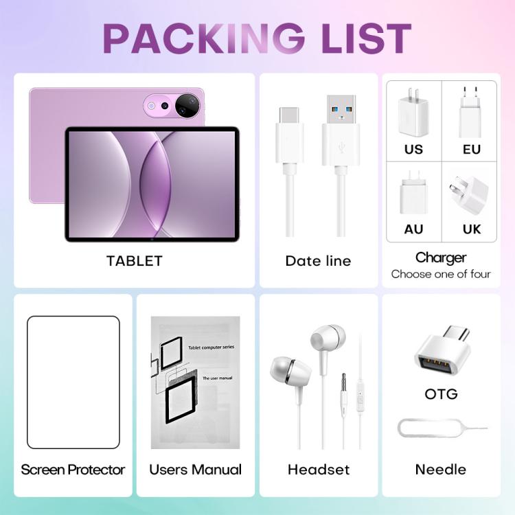 Pad 9 Ultra 10.1 inch 3G Phone Call Tablet PC, 2GB+32GB, Android 10 MTK6737 Quad Core, UK Plug, UK Plug