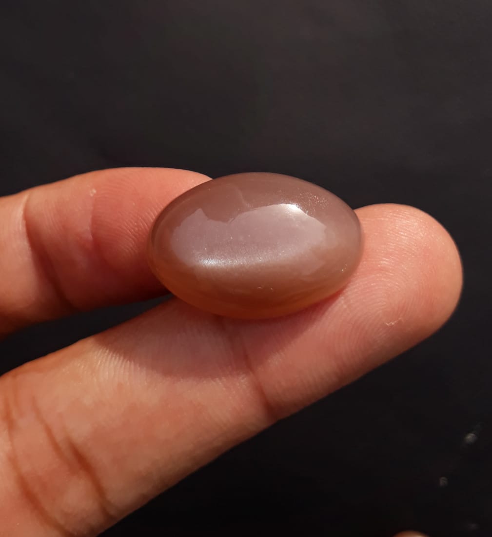 Natural Peach Moonstone - Moonstone For Sale - June Birthstone - Oval Cabochon - 24x10mm