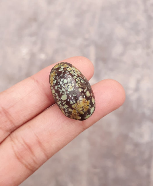 Natural Green Matrix with Pyrite Turquoise,Shajri Feroa,Dimensions -23.2x14.5mm