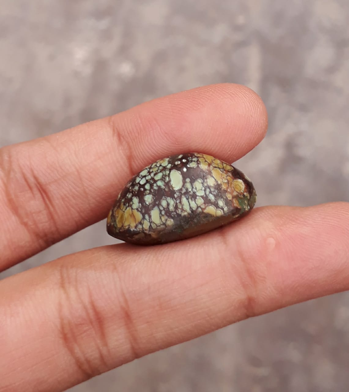 Natural Green Matrix with Pyrite Turquoise,Shajri Feroa,Dimensions -23.2x14.5mm