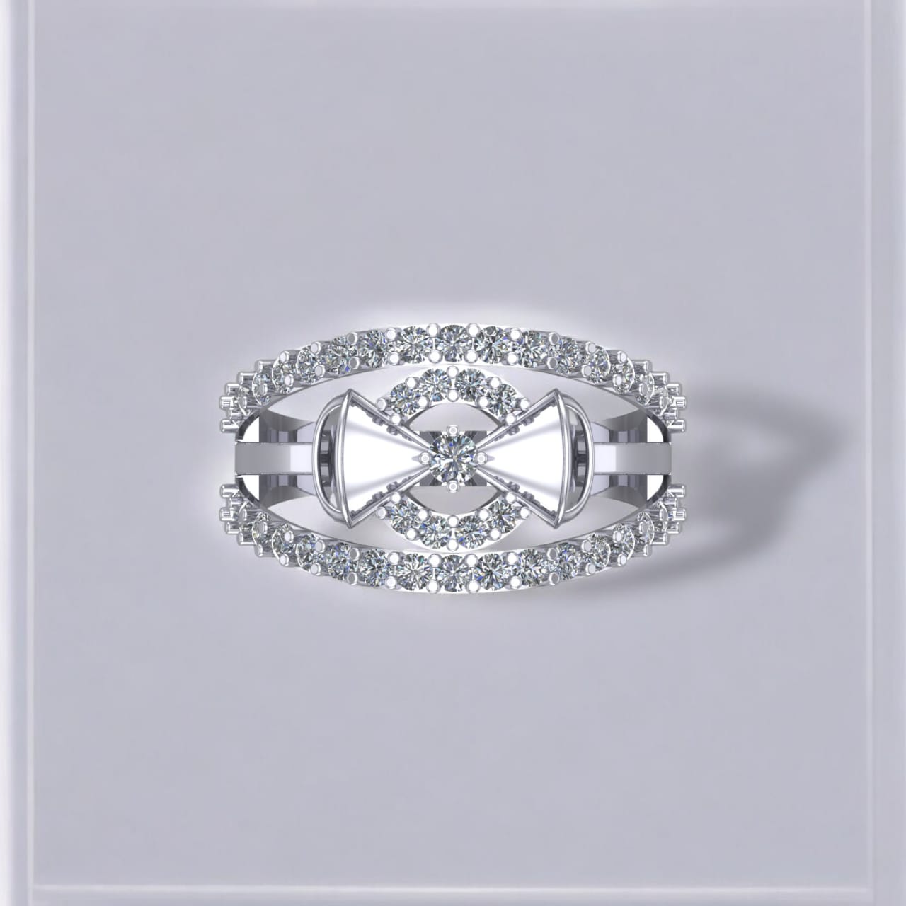 Fancy Bow Tie Diamonds Ring