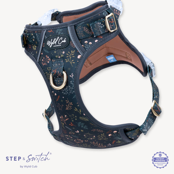 Wyld Cub - Step & Switch® Dog Harness: Chiswick Ravenwood