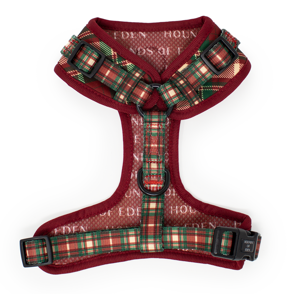 Tartan Me Up - Red & Cream Tartan Design Dog Collar