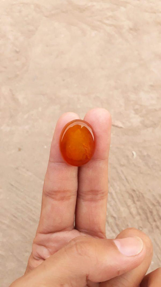 26ct Carnelian Stone- Natural Carnelian Gemstone- Orange carnelian-Purtagal Yamani - 25x20mm