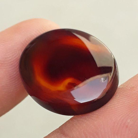 14.5ct Carnelian Stone- Natural Carnelian Gemstone- Brown carnelian-Kabdi Yamani- 23x19mm