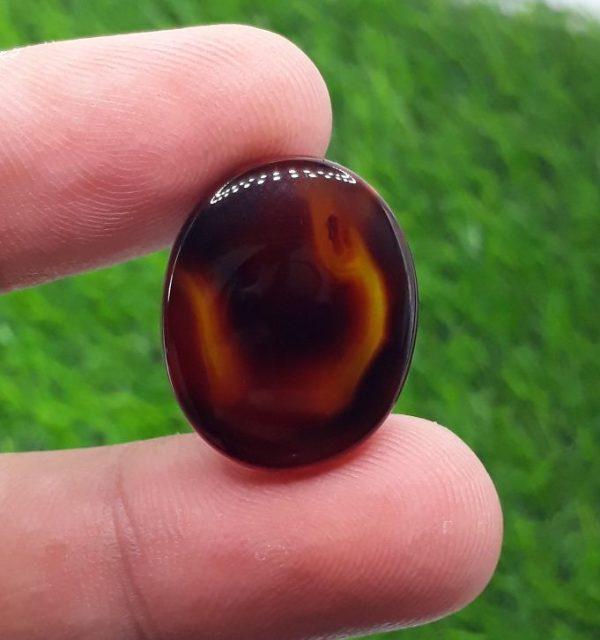 14.5ct Carnelian Stone- Natural Carnelian Gemstone- Brown carnelian-Kabdi Yamani- 23x19mm