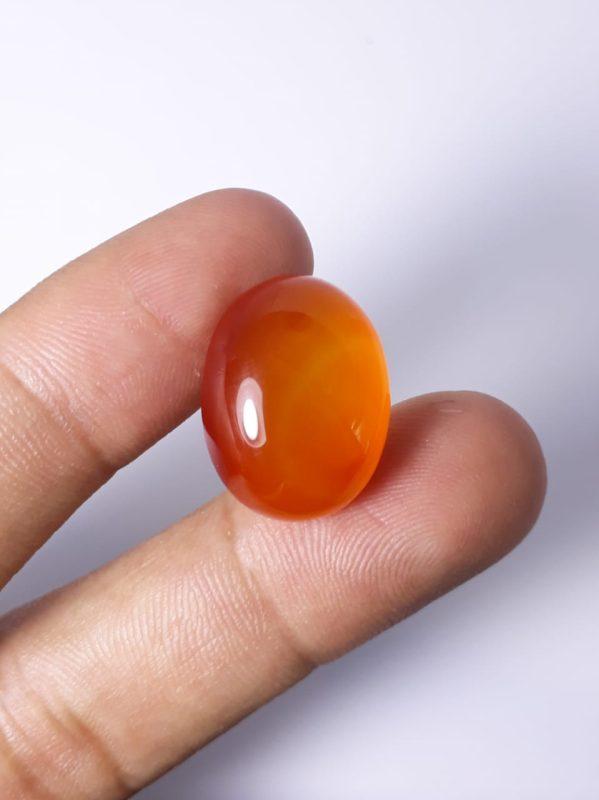 26ct Carnelian Stone- Natural Carnelian Gemstone- Orange carnelian-Purtagal Yamani Aqeeq- 21x16mm