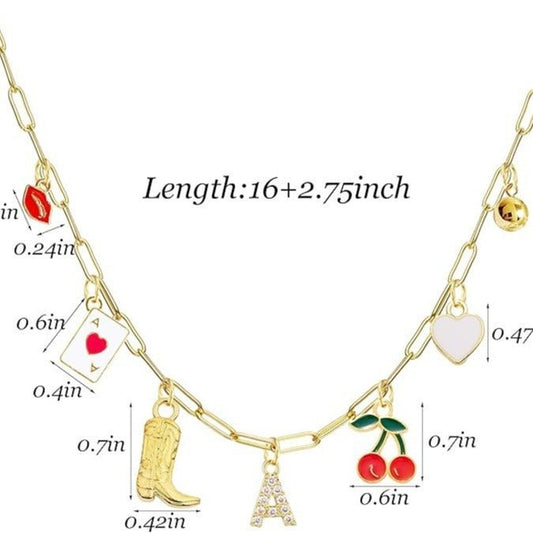 A-Z 26-Letter Diamond Initial Necklace, Multi Pendant