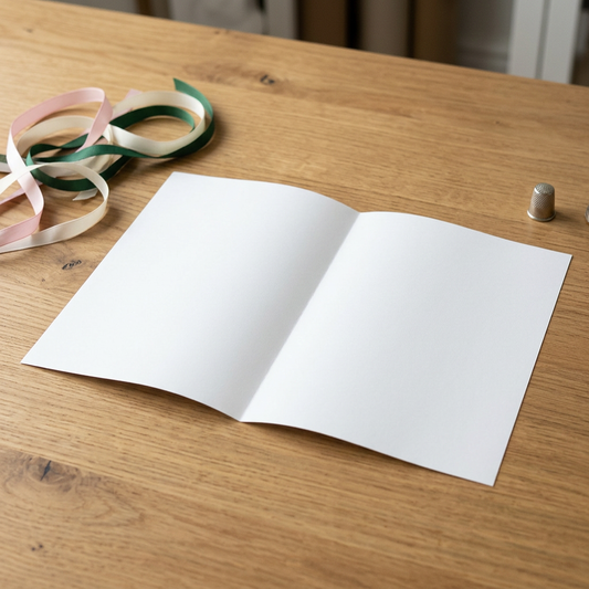 50 x A5 Greeting Card Blank Inserts For Wedding Invites, Card Making. White 100gsm