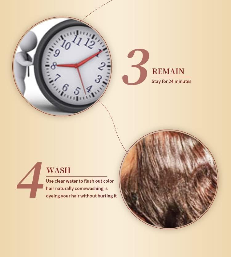 ABBASI & CO Coconut Light Brown Hair Dye Shampoo – 3-in-1 Natural Gray Coverage for Men & Women