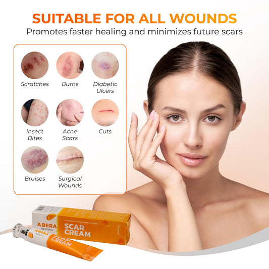 ABERA Scar Cream Upgrade – Skin Regeneration & Repair Cream for Wounds, Scratches & Irritated Skin (1.41 oz)