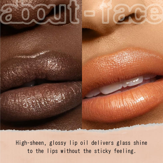 about-face Light Lock Lip Gloss Such Great Heights – High-Shine Lip Oil Gloss (Vegan, Cruelty-Free, 0.21 oz, Shimmering Pale Peach)