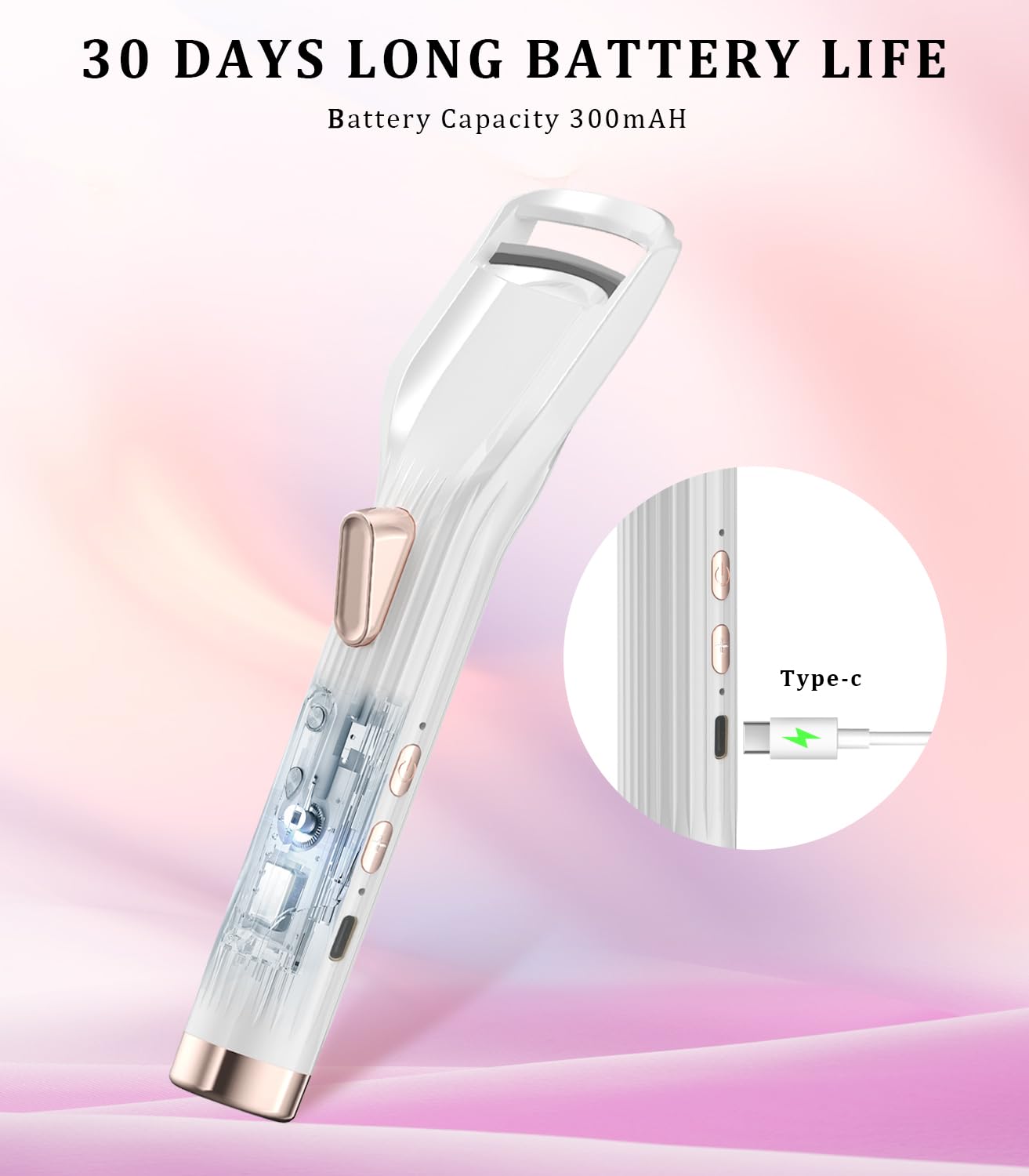 Acavado Heated Eyelash Curler Premium PRO – Fast Heat Up, 2 Temperature Modes, Type-C Rechargeable, Anti-Burn Safety