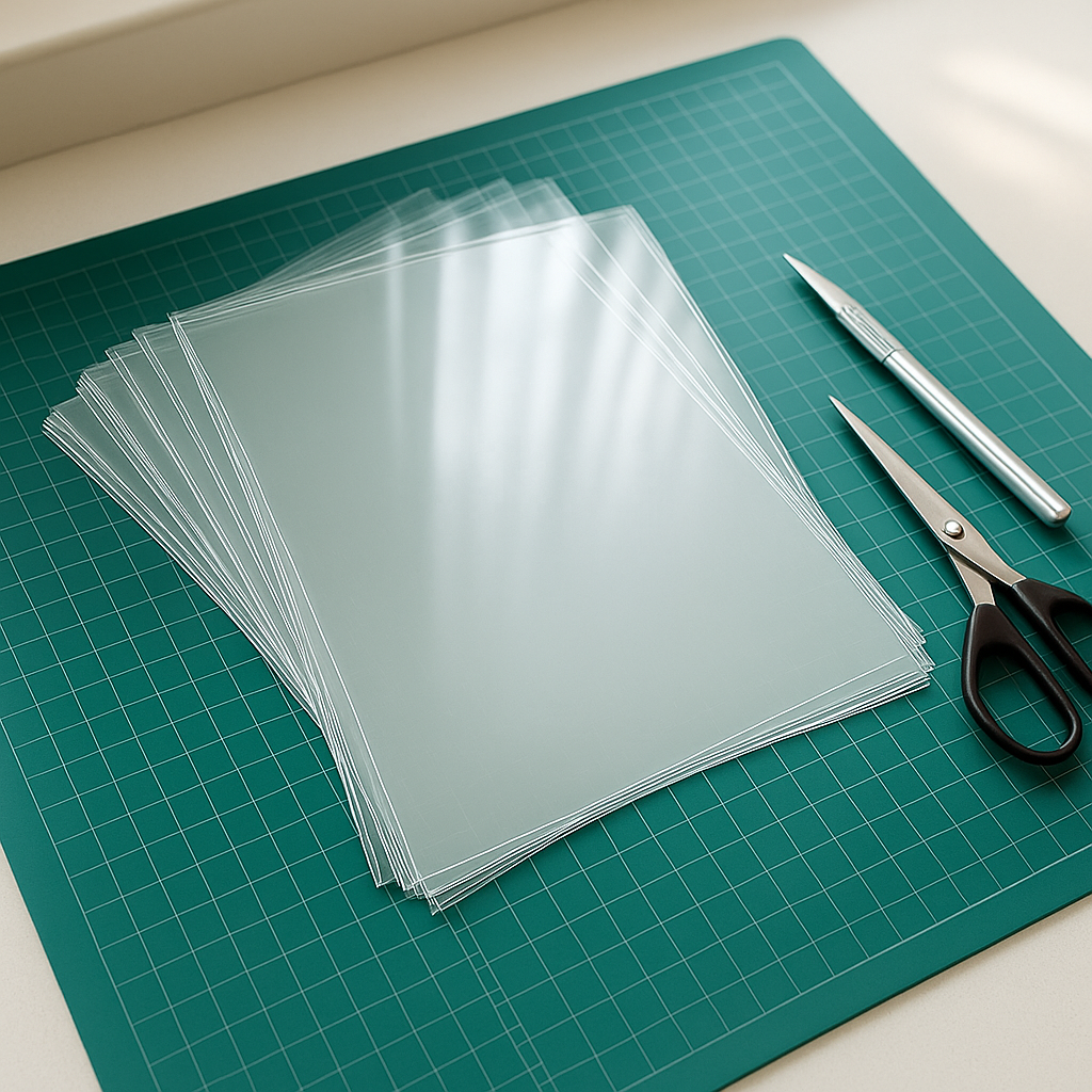 10 x 6"x6" Clear Acetate Sheets β 140 Micron Transparent Craft Film for Cards, OHP & Scrapbooking