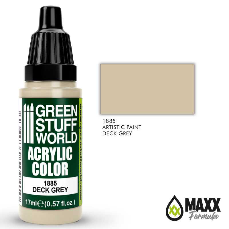 Green Stuff World Acrylic Color Paint - DECK GREY 17ml