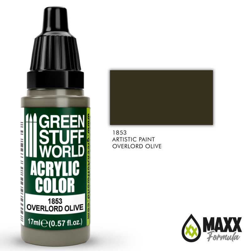 Green Stuff World Acrylic Color Paint - OVERLORD OLIVE 17ml