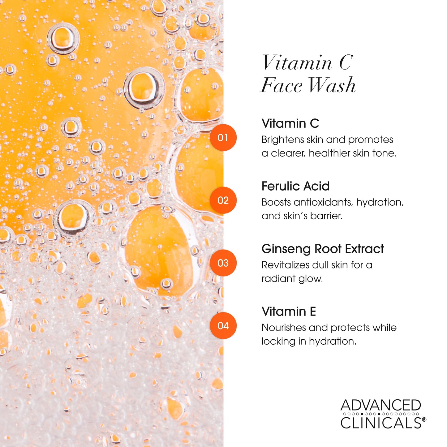 Advanced Clinicals Glow Getter 3-Pack Vitamin C Skin Care Set | Brightening Serum, Cleanser & Eye Cream