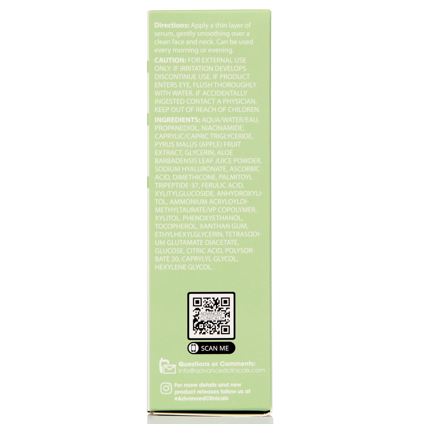 Advanced Clinicals Niacinamide Serum | 5% Niacinamide with Hyaluronic Acid, Ferulic & Aloe – 1.75 fl oz