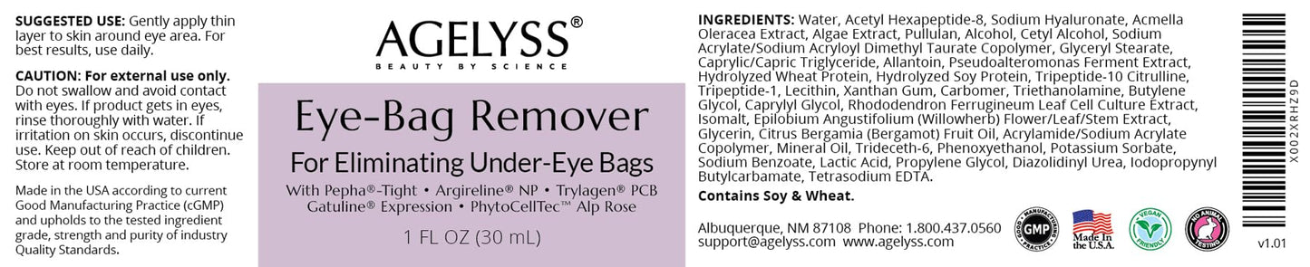 Agelyss Eye-Bag Cream - Deep Hydration for Puffiness, Dark Circles & Wrinkles
