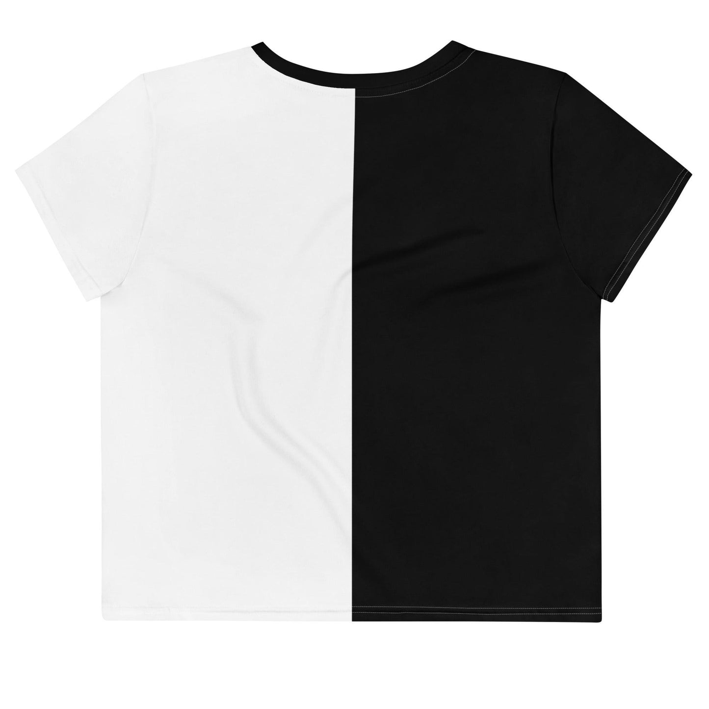 Half Black Half White - Womens Crop Tee