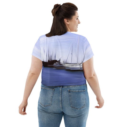 The Sleeping Yachts (at Afternoon) - Womens Crop Tee