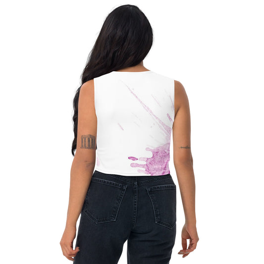 Watercolour Pink Splash - Womens Crop Top