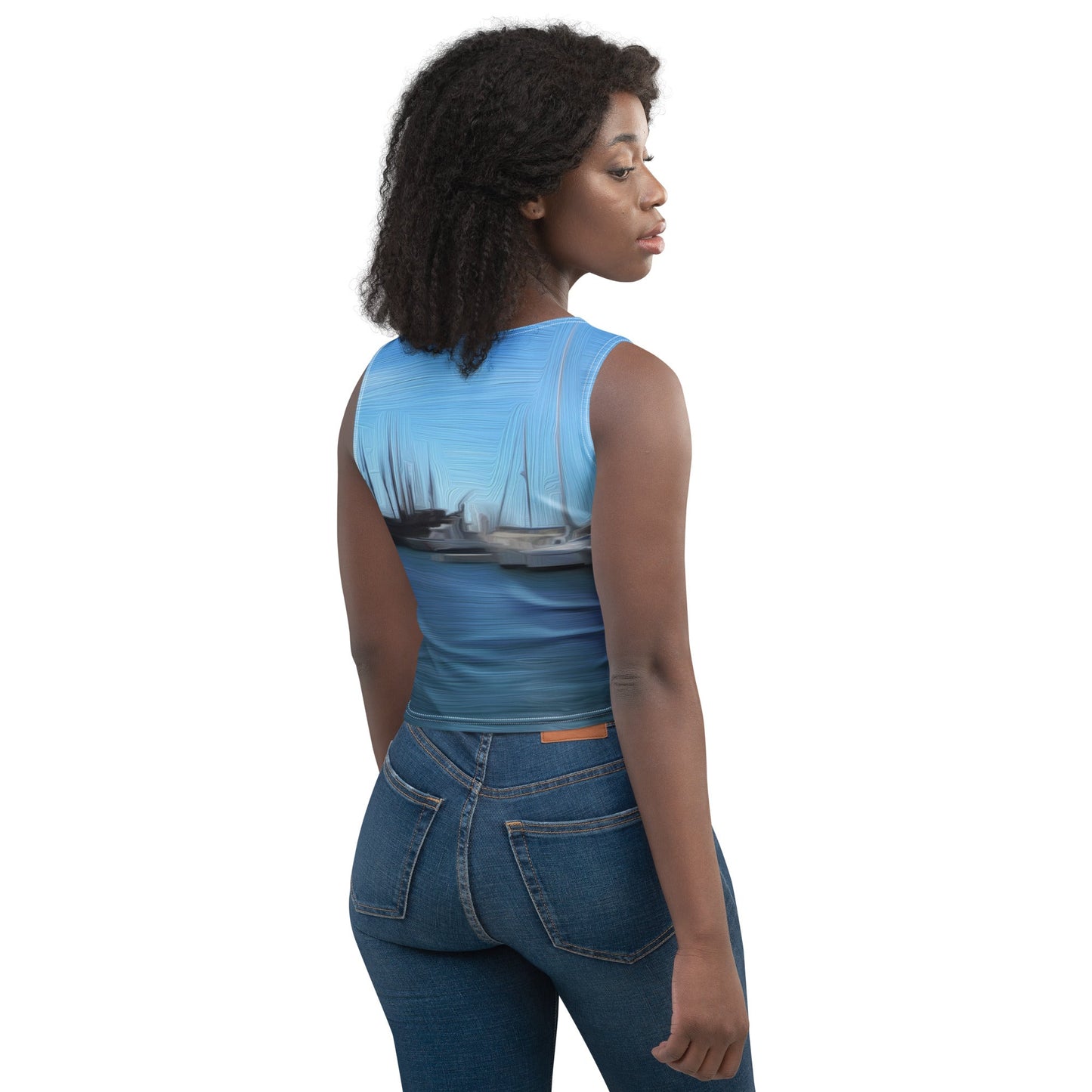 The Sleeping Yachts (at Morning) - Womens Crop Top
