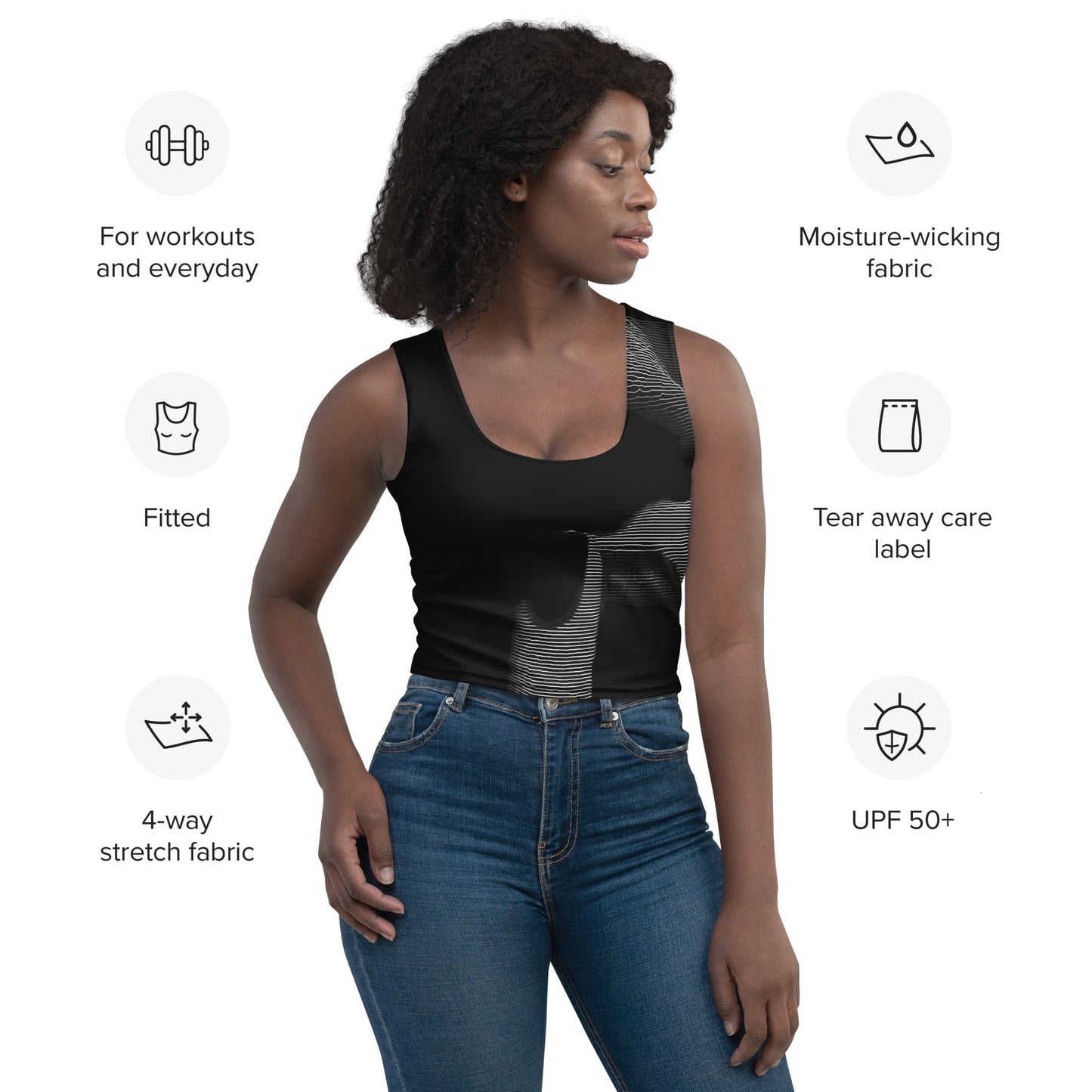 Shhh! - Womens Crop Top - iSAW Company