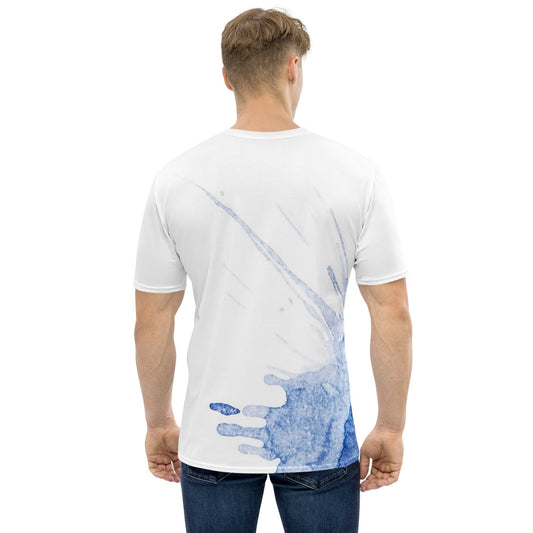 Watercolour Blue Splash - Mens T-Shirt