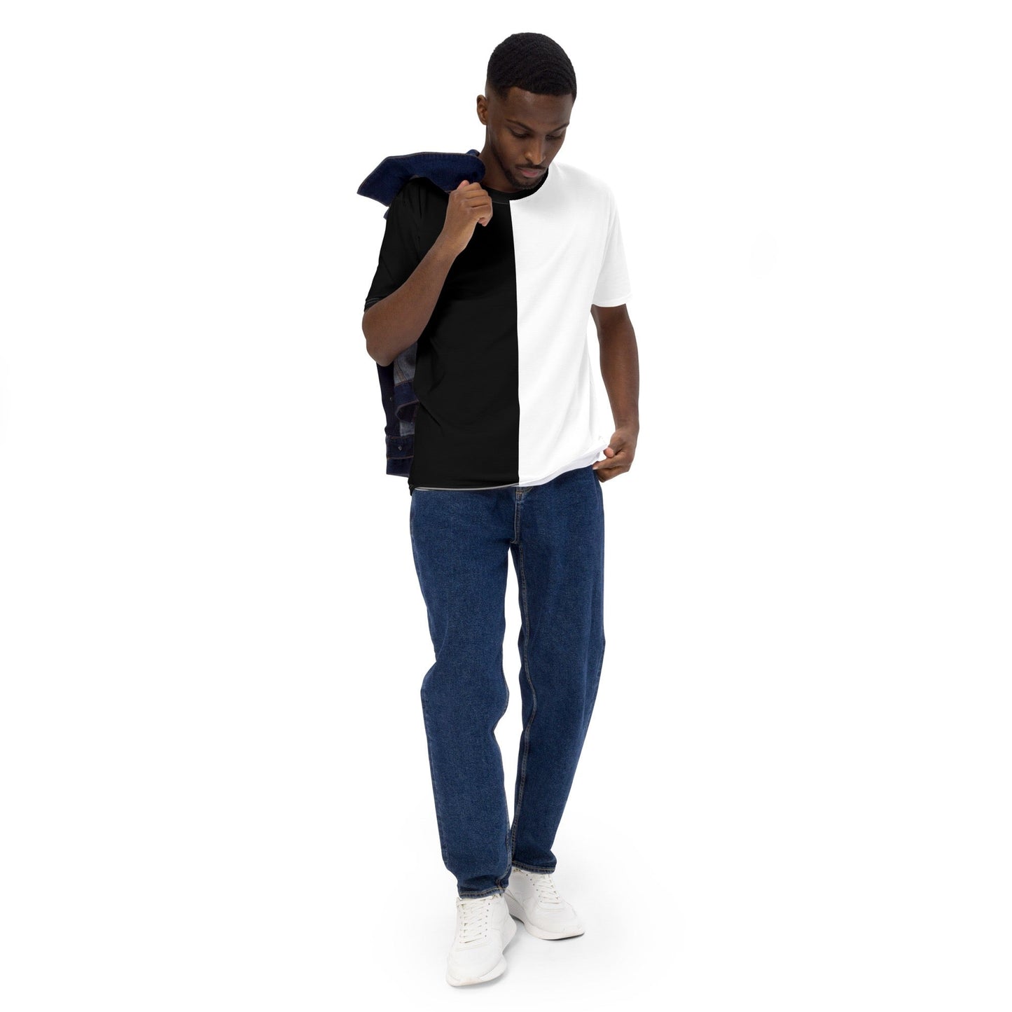 Half Black Half White - Mens T-Shirt